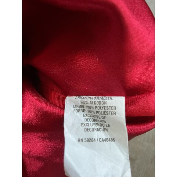 Vintage Children's Place Sleeveless Red Velour Floral Embroidered Dress - Picture 10 of 11